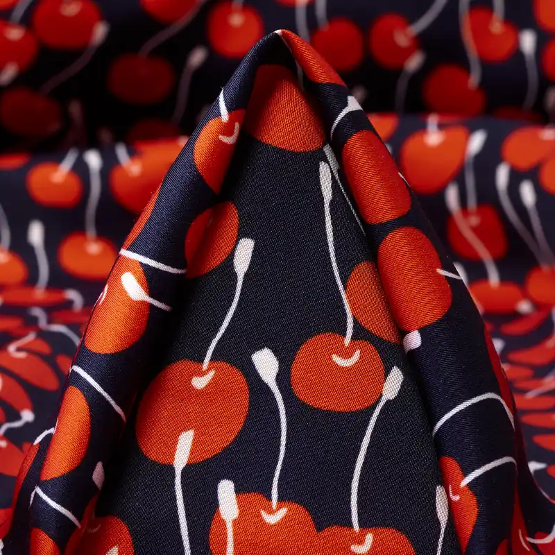 VISCOSE, PRINTED, BLACK IRIS Schnäppchen