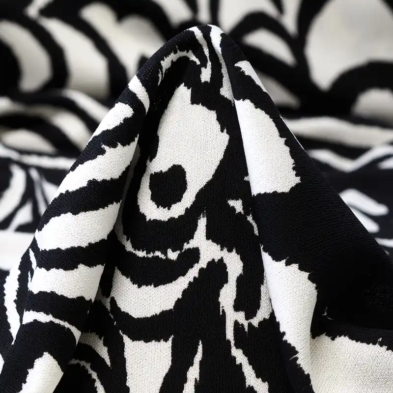 Super-Preis JERSEY, CRÊPE, VISCOSE, RAVEN BLACK&BRILLIANT WHITE