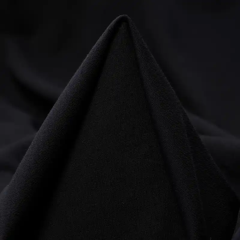 JERSEY, COTTON, TRANSPARENT, RAVEN BLACK Top-Qualität