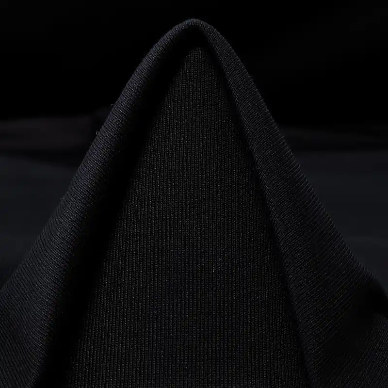 Preisknaller FRENCH TERRY, COTTON, SILK, RAVEN BLACK