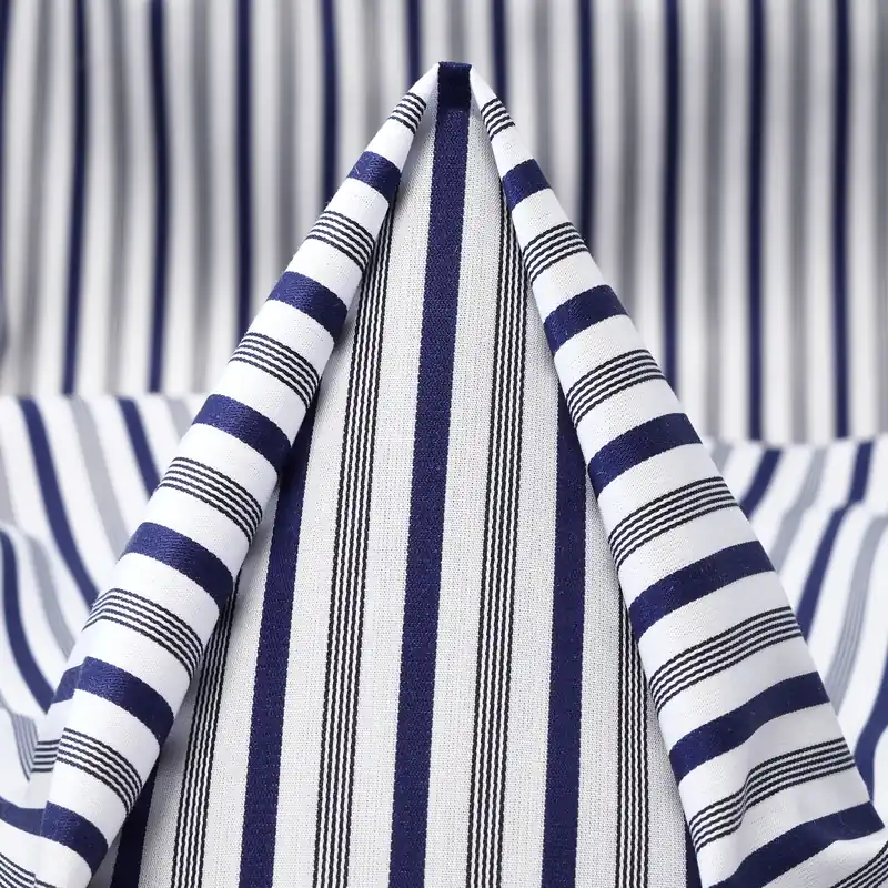 POPLIN, COTTON, STRIPES, VULCAN&BRILLIANT WHITE Original