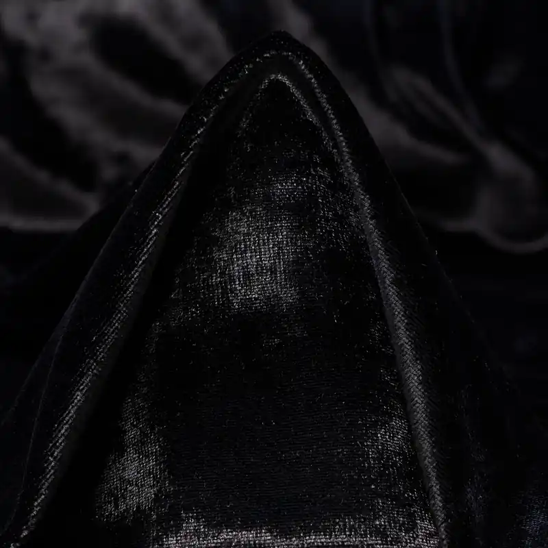 JERSEY, VELVET, VISCOSE, RAVEN BLACK Heißes Angebot