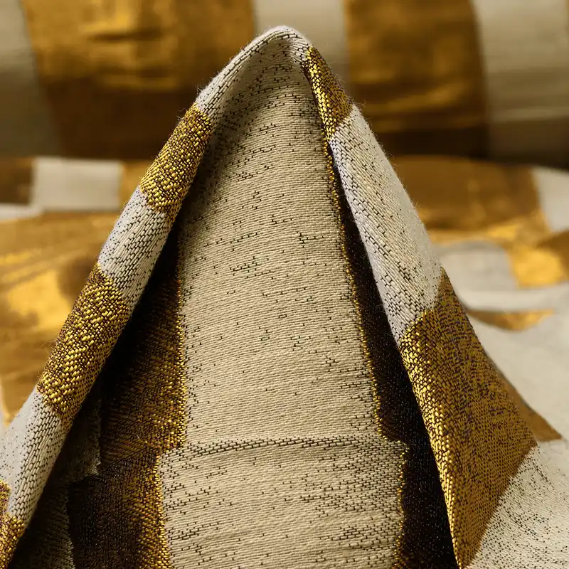 JACQUARD, COTTON BLEND, ACETATE, HONEY MUSTARD&OYSTER GRAY Mengenrabatt