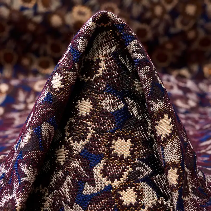 JACQUARD, COTTON BLEND, TRUE BLUE&COPPER Top-Qualität