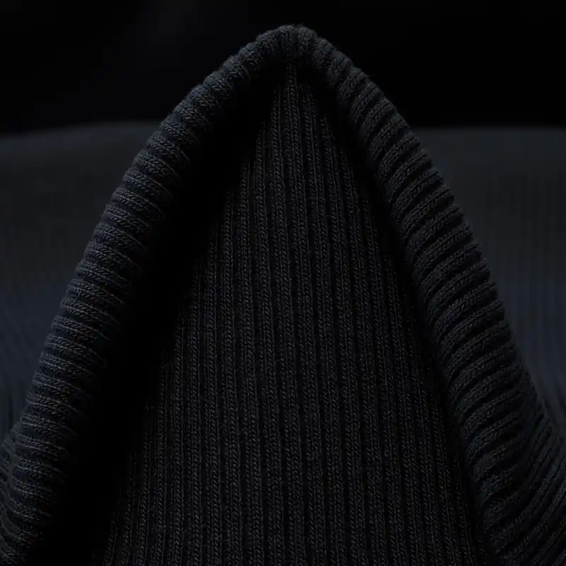 Beliebt RIB JERSEY, COTTON, ELASTIC, RAVEN BLACK