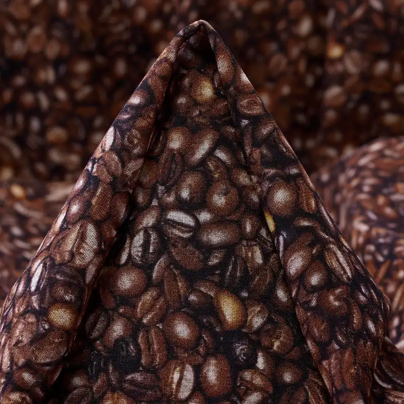 Begrenztes Angebot CHIFFON, SILK, PRINTED, CAPPUCCINO