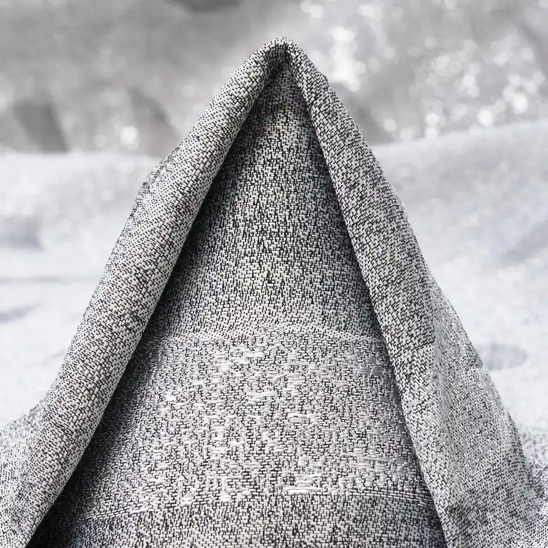 JACQUARD, COTTON BLEND, SHIMMERING, GULL GRAY&SILVER Heißes Angebot