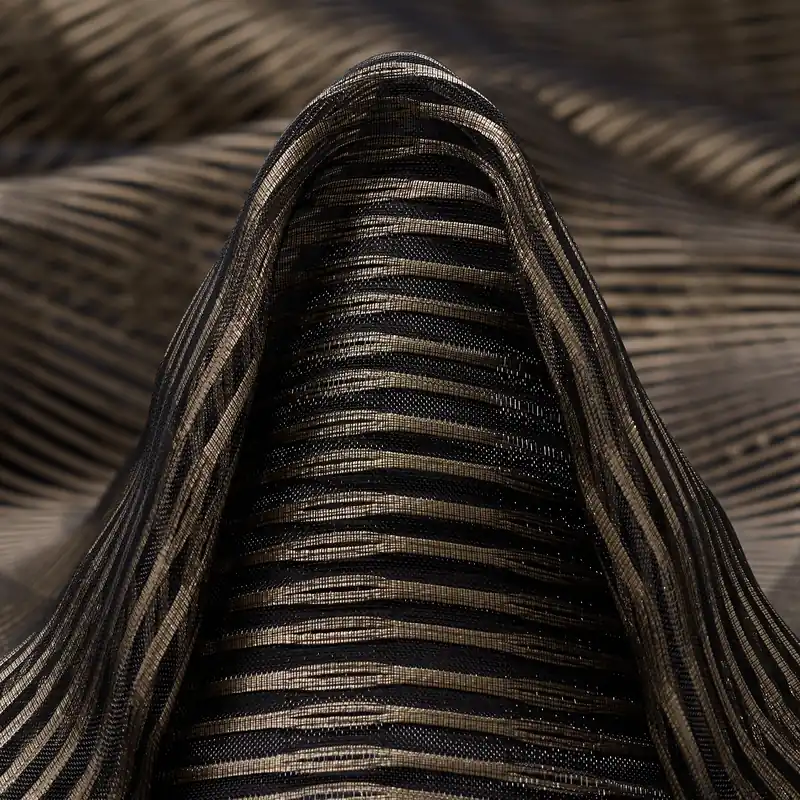 Premium TULLE, LUREX, RAVEN BLACK&GILDED BEIGE