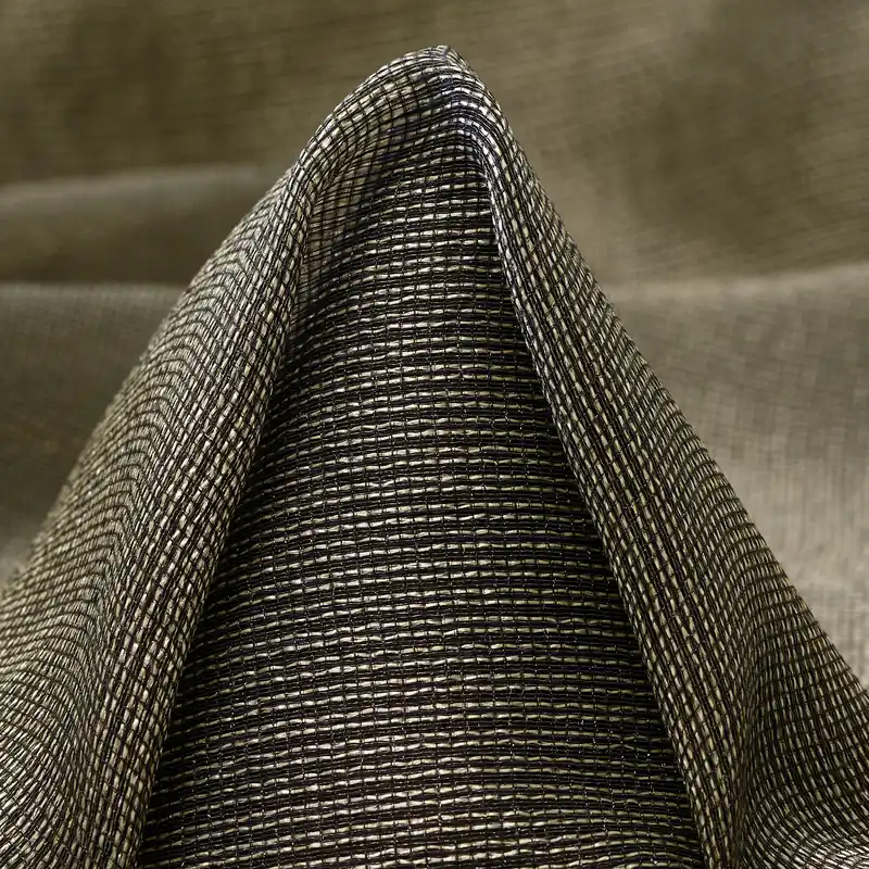 TULLE, LINEN BLEND, TRANSPARENT, RAVEN BLACK&SILVER Markenware