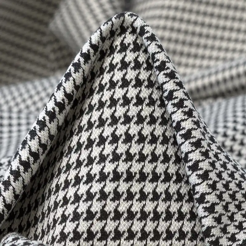 Im Trend JERSEY, VISCOSE BLEND, HOUNDSTOOTH, JET BLACK&SNOW WHITE