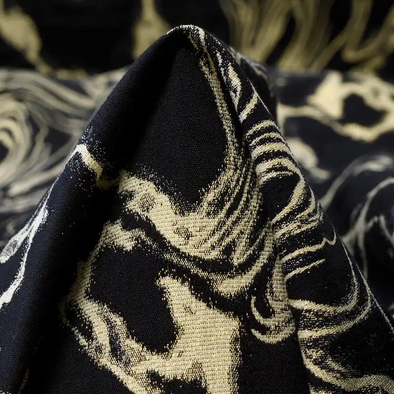 JACQUARD, COTTON, LUREX, FROSTED ALMOND&RAVEN BLACK Schnäppchen