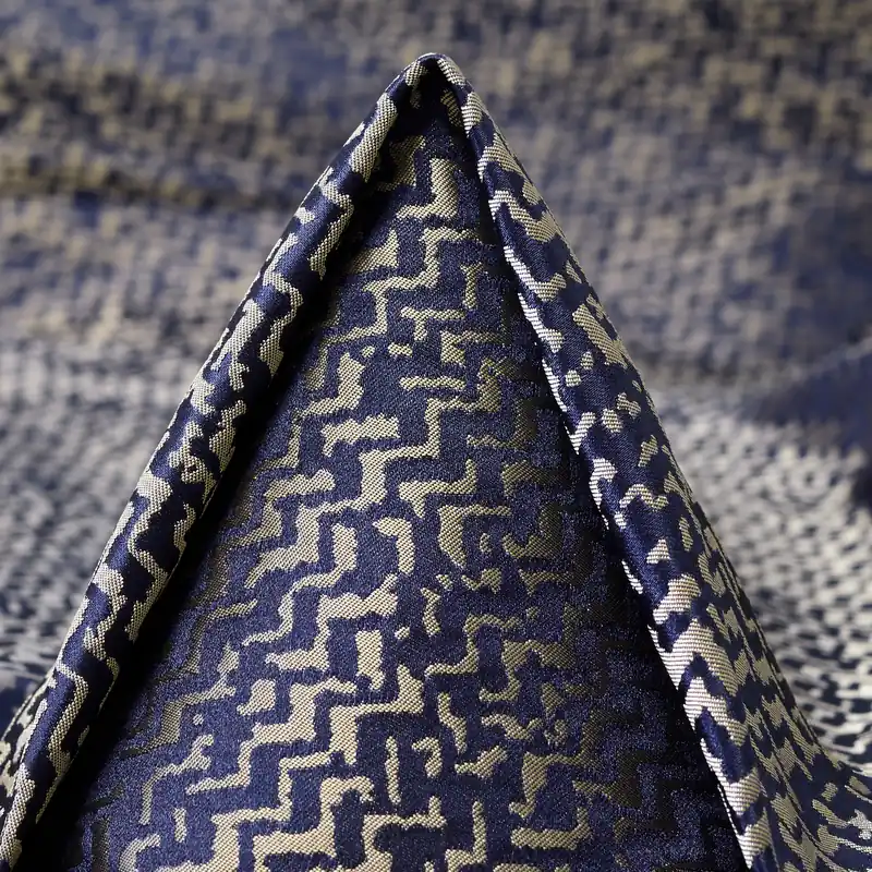Online Kaufen JACQUARD, SILK, SHIMMERING, ATMOSPHERE&MIDNIGHT BLUE