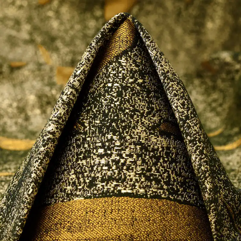 Expressversand JACQUARD, COTTON BLEND, SHIMMERING, ASPHALT&GILDED BEIGE