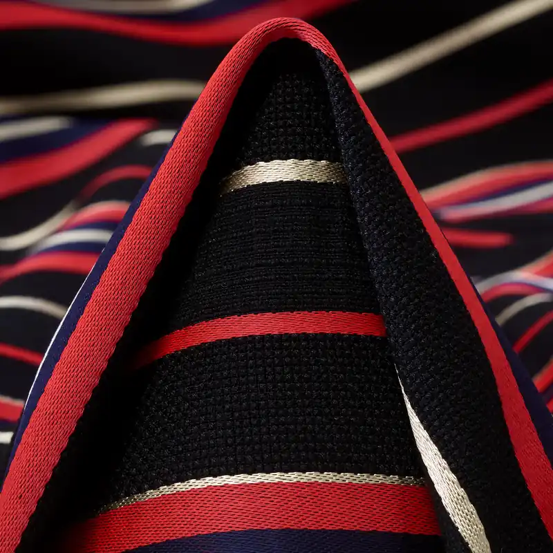 Zertifiziert JACQUARD, COTTON, STRIPES, LIPSTICK&MIDNIGHT BLUE