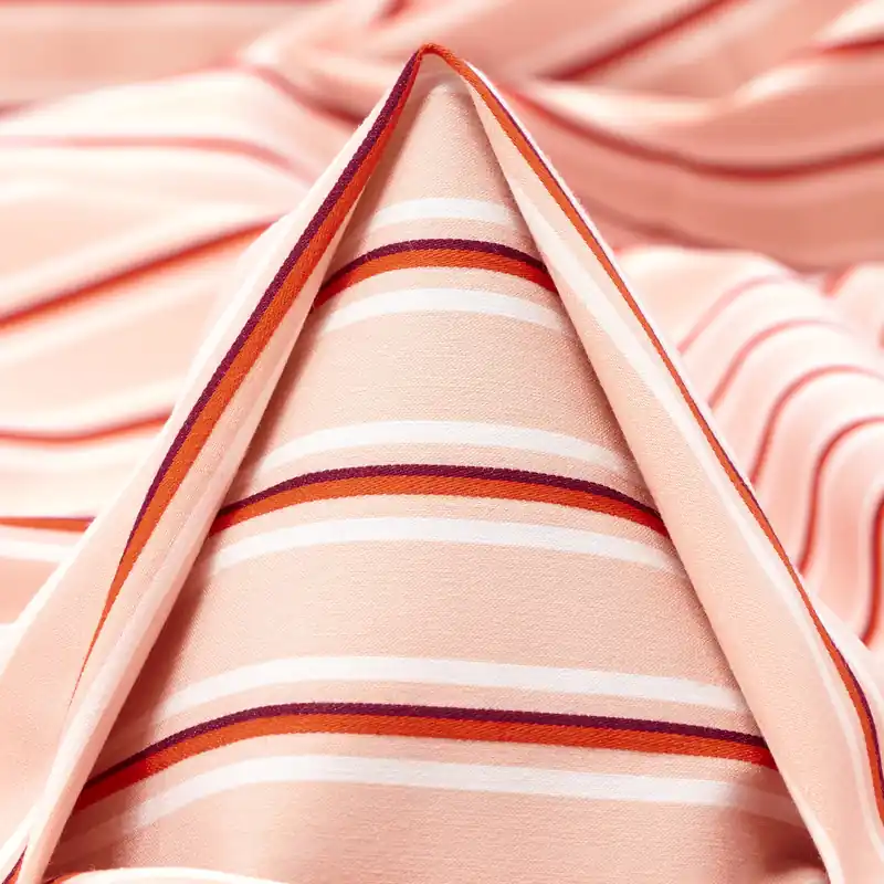 Original POPLIN, COTTON, STRIPES, PALE BLUSH&BRILLIANT WHITE