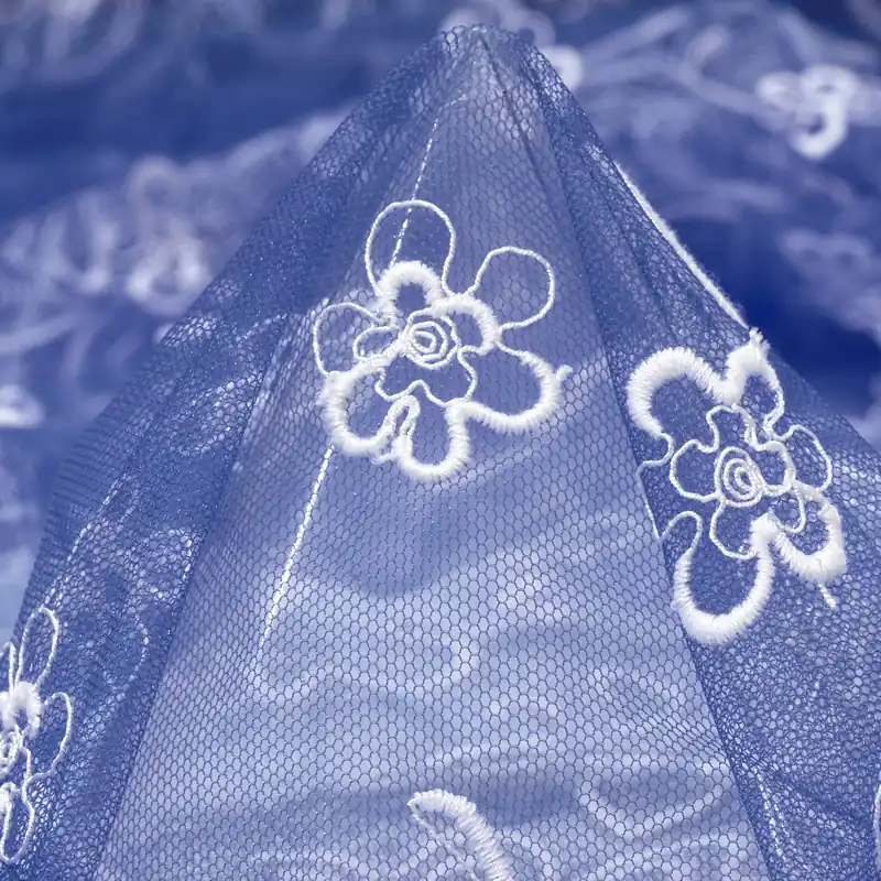 COTTON, TULLE, FLORAL, IBIZA BLUE Expressversand