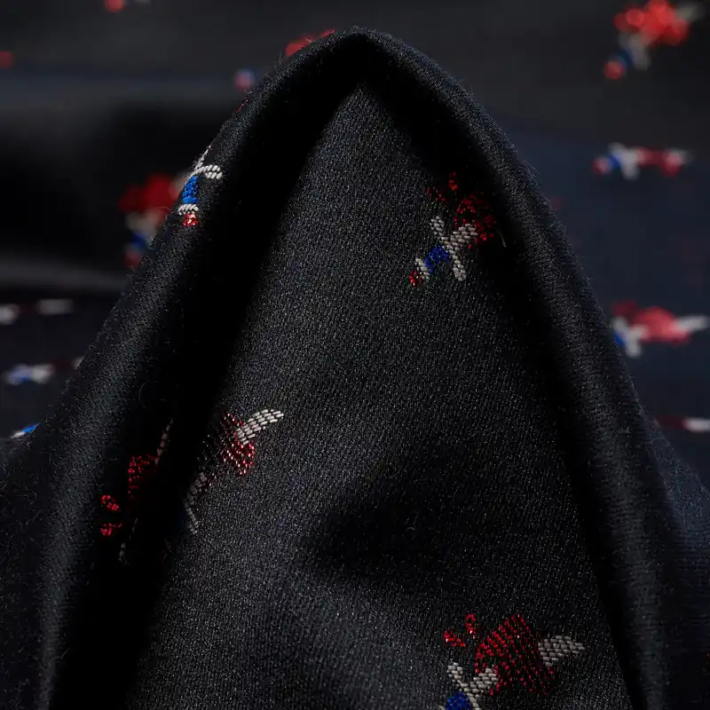 Premium JACQUARD, LUREX, JET BLACK&LIPSTICK