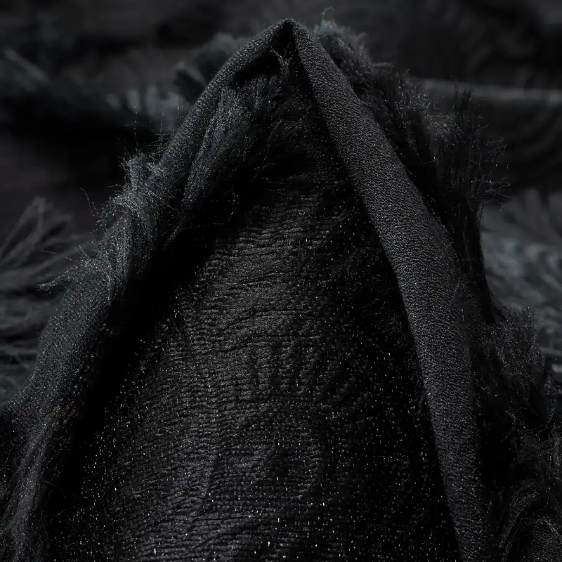 JACQUARD, FIL COUPÉ, VISCOSE BLEND, RAVEN BLACK Jetzt Zugreifen