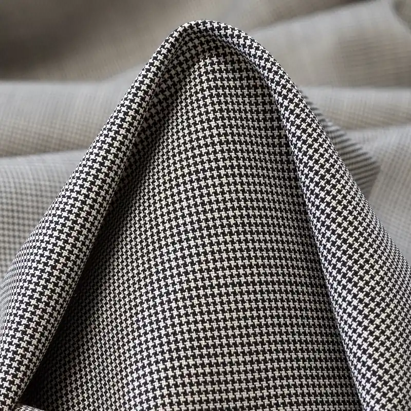 FINE WOOL, ELASTIC, HOUNDSTOOTH, RAVEN BLACK&IVORY Neue Kollektion