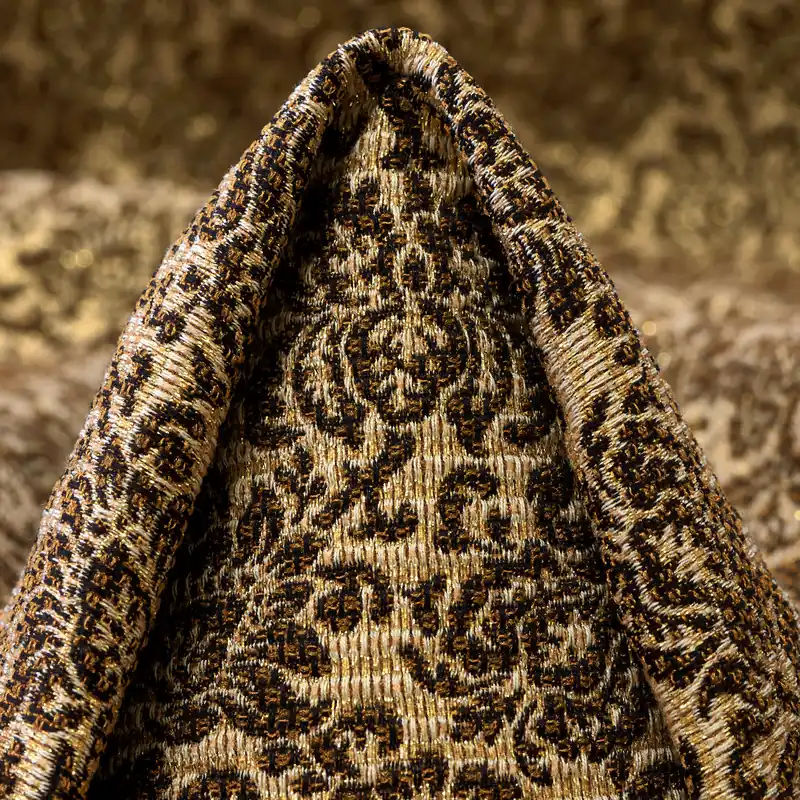 Neue Ware JACQUARD, COTTON, LUREX, GILDED BEIGE&COCOA