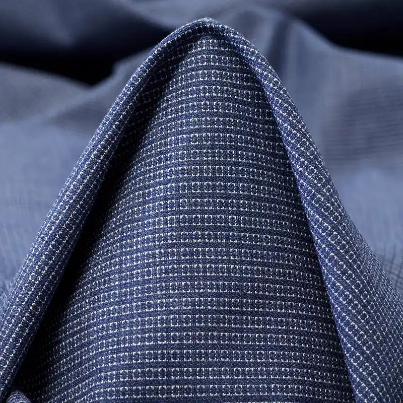 COTTON, ELASTIC, MICRO DESIGN, DENIM BLUE Preis Gesenkt