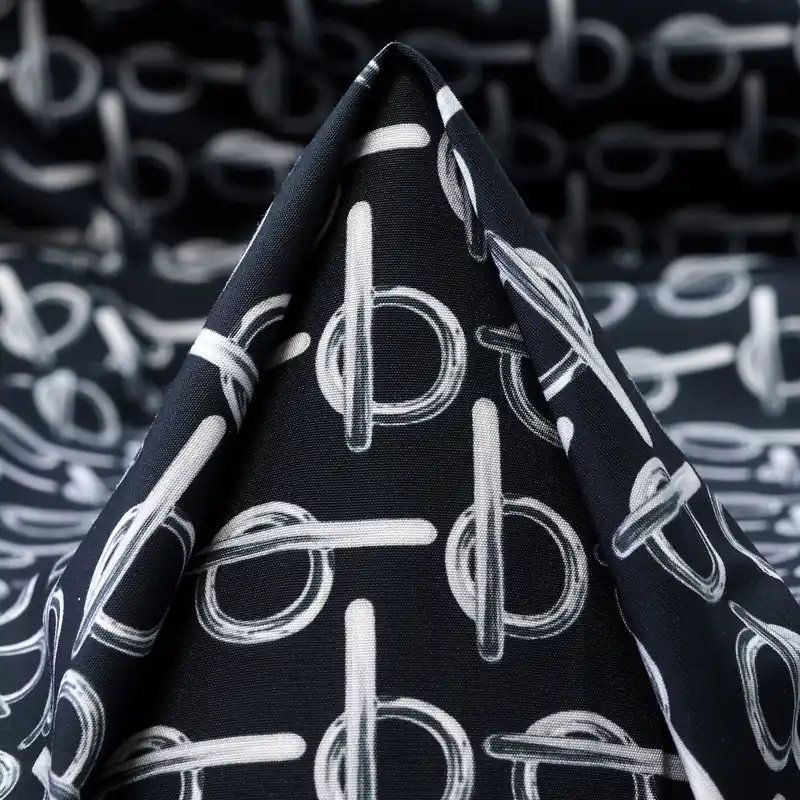 Markenprodukt POPLIN, COTTON, RAVEN BLACK&NIMBUS CLOUD