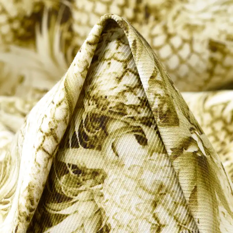 Exklusiv TWILL, VISCOSE, PRINTED, ANTIQUE WHITE&SILVER GREEN