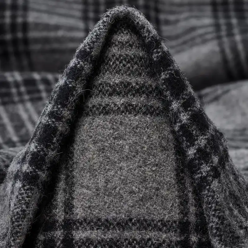 WOOL, CHECK, BRUSHED, WEATHERVANE&RAVEN BLACK Nur Heute