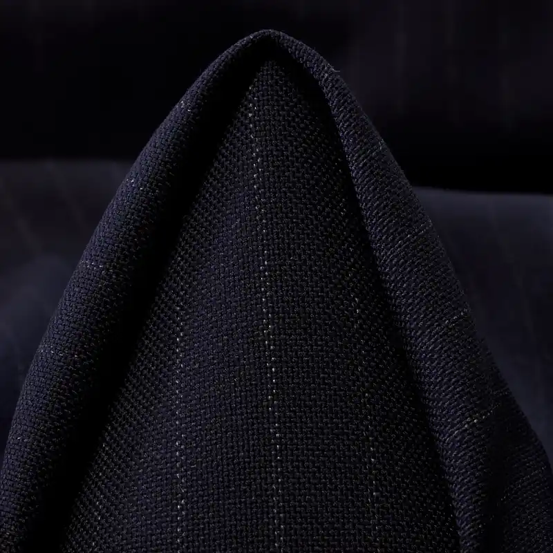 Original VIRGIN WOOL, PINSTRIPES, VAPOROUS GRAY&RAVEN BLACK