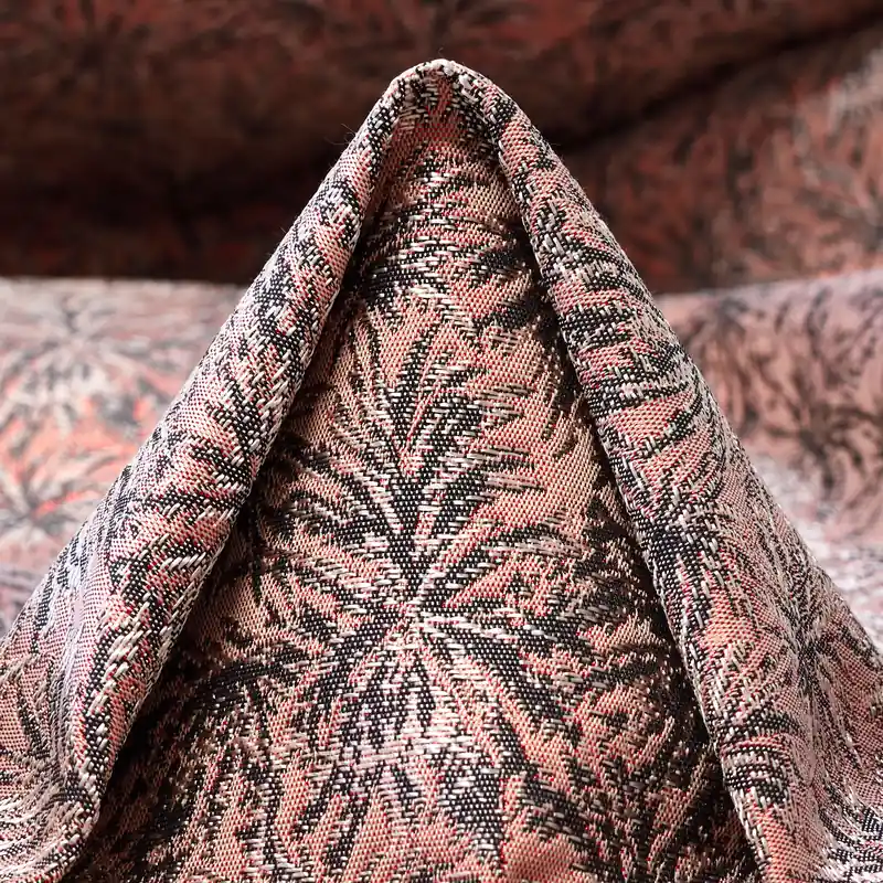 Zertifiziert JACQUARD, ACETATE, METALLIC, SACHET PINK&SILVER