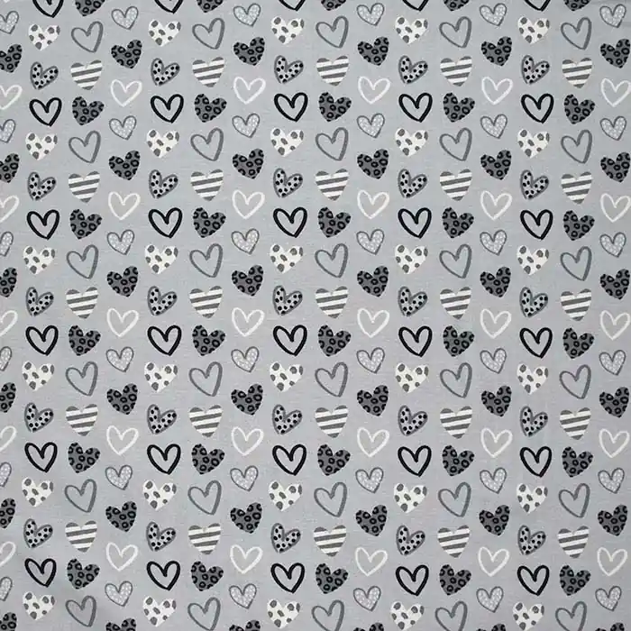 Gleich Bestellen Jersey, Baumwolle, digital, Herzen, 28531-16