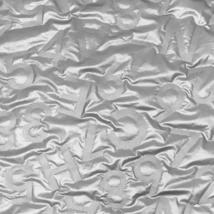 Steppstoff, Buchstaben, 28344-610, silbern Super-Preis