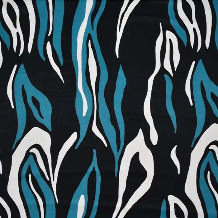 Neuheit Gewebe, Viskose, abstrakt, 28323-10, petrol