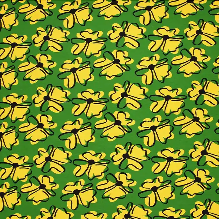 Angebot Jersey, Baumwolle, floral, 28320-1054, gelb-grün