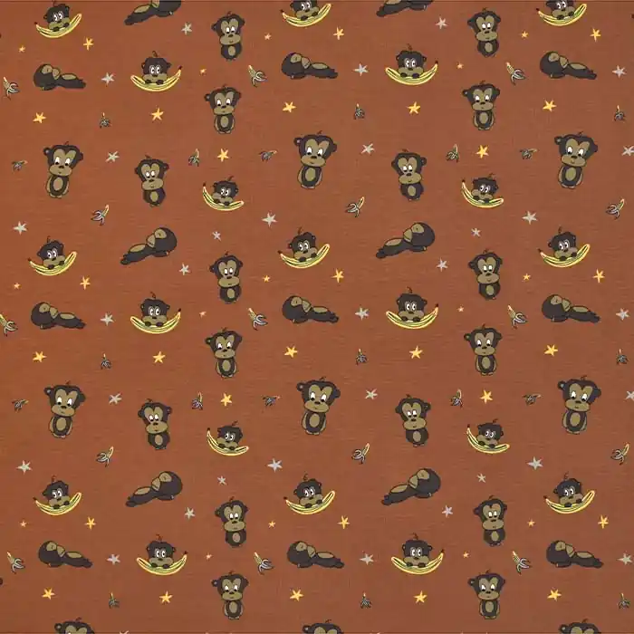 Jersey, Baumwolle, Tiere, 28316-1126, braun Geld-Zurück-Garantie