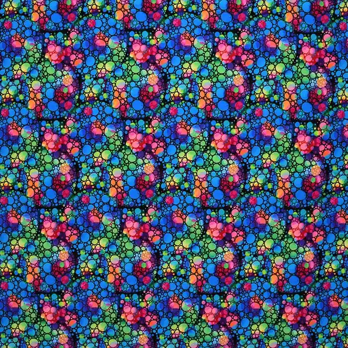 Online Kaufen Sweatshirtstoff, digital, Kreise, 28383-09, türkis-blau