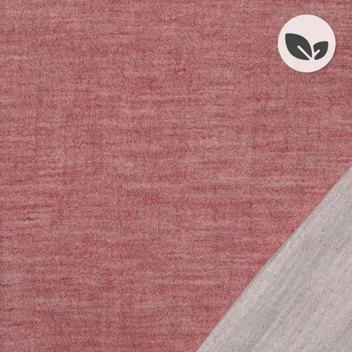 Musselin, doppelt, bio, 28374-63, bordeaux Schnäppchen