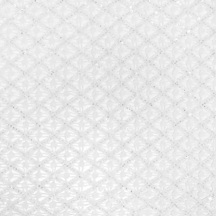 Angebot Wirkware, dünn, Baumwolle, Pailletten, 28106-010, weiß