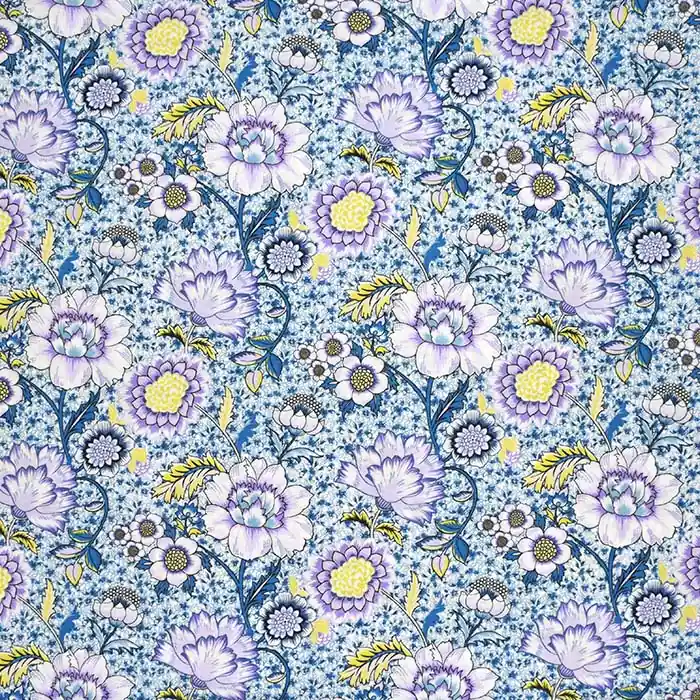 Aktuell Jersey, Baumwolle, floral, 28099-05, blau