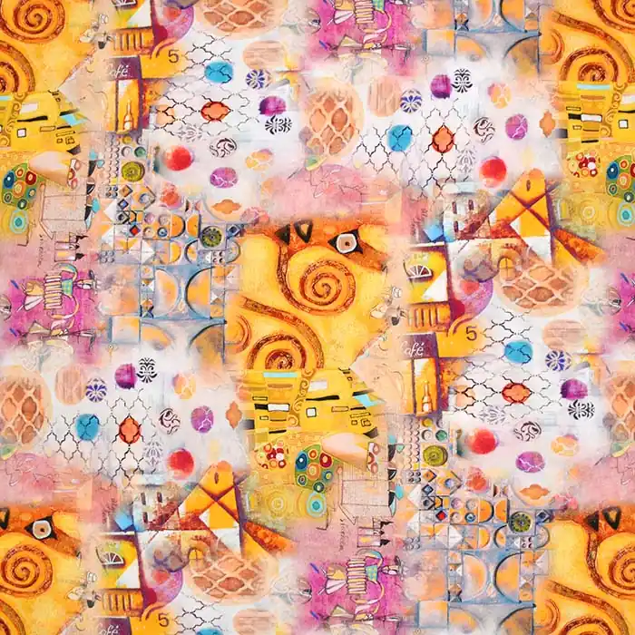 Gewebe, Viskose, Kunst, 27911-16 Geprüft