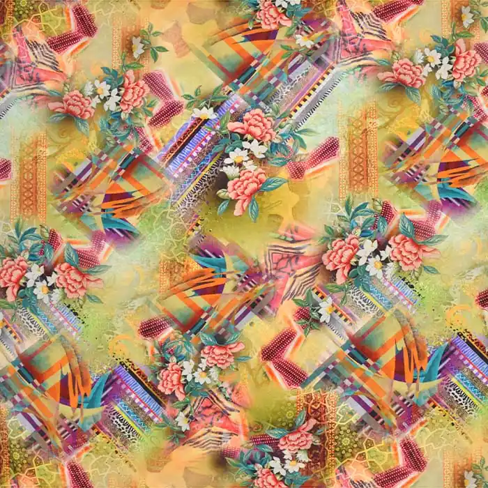 Im Trend Gewebe, Viskose, floral, 27911-27