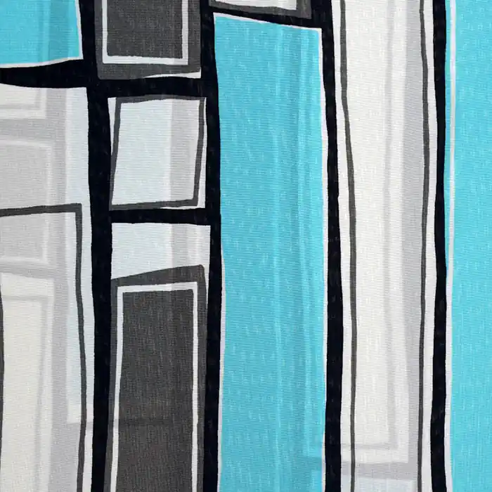 Jersey, Viskose, Filament, geometrisch, 25804-36, türkis Neue Ware