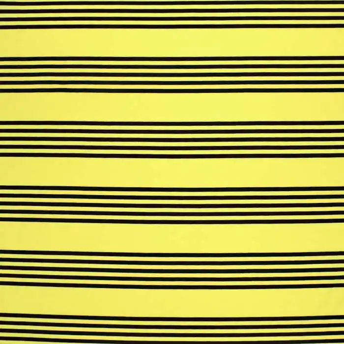 Jersey, Baumwolle, Streifen, 28022-09, gelb-schwarz Gratis Versand