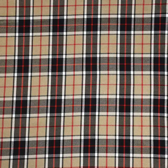 Preisknaller Anzugstoff, klassisch, Karo, 22006-1207, beige