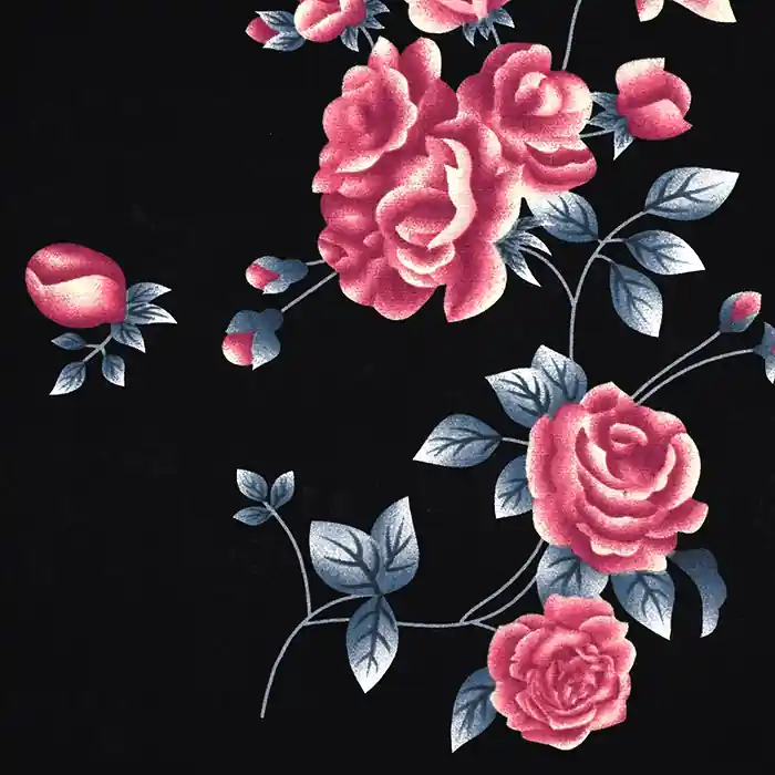 Hochwertig Gewebe, Viskose, floral, 25384-2, rosa