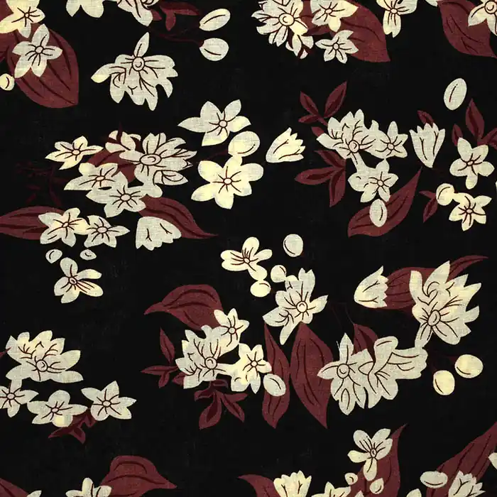 Großhandel Gewebe, Viskose, floral, 25878-1, schwarz