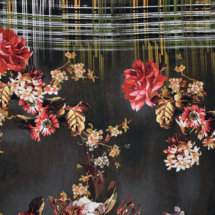 Satin, Polyester, floral, 25869-3 Top-Angebot