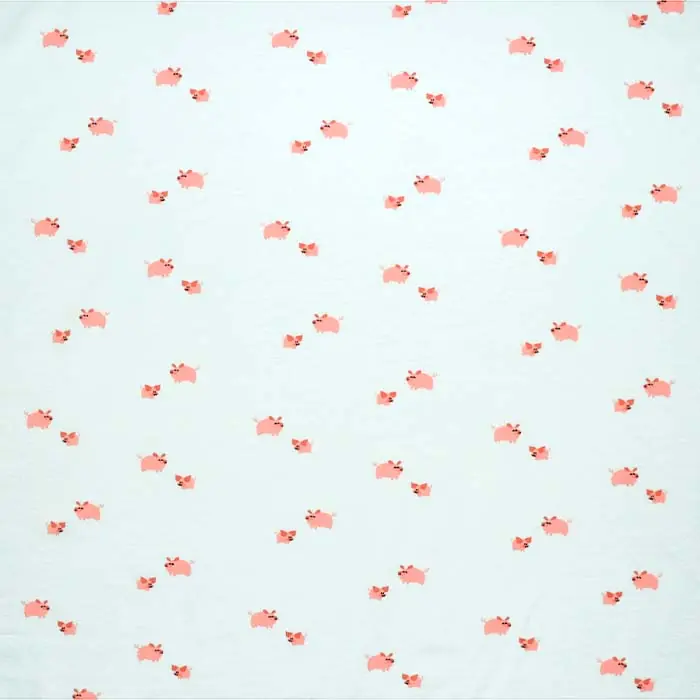 Jersey, Baumwolle, Tiere, 27952-002, mintblau Preis Gesenkt