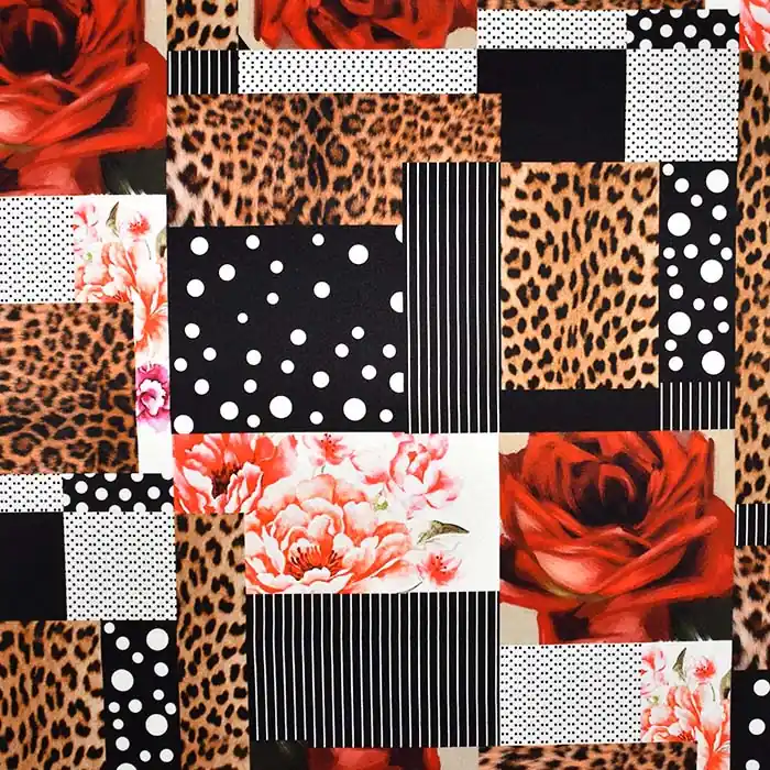 Seide, Satin, floral, 25006-12 Nur Heute