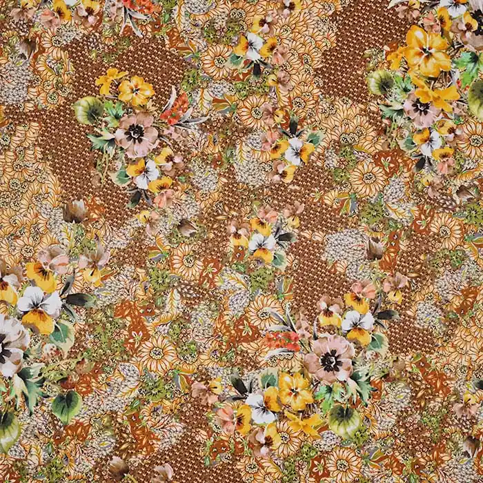 Seide, Satin, floral, 25006-21 Neue Ware